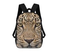 sinyumoney Sac À Dos Enfant 17 Pouces Imprimé En 3D, Motif Dessin Animé Leopard Face Close-Up, Idéal Pour Les Voyages, Les Livres Et L'école.