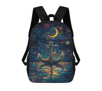 sinyumoney Sac À Dos Enfant 17 Pouces Imprimé En 3D, Motif Dessin Animé Magical Night Anchor Art Print -1, Idéal Pour Les Voyages, Les Livres Et L'école.