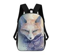 sinyumoney Sac À Dos Enfant 17 Pouces Imprimé En 3D, Motif Dessin Animé Mystical Kitsune Fox Mask, Idéal Pour Les Voyages, Les Livres Et L'école.