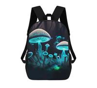 sinyumoney Sac À Dos Enfant 17 Pouces Imprimé En 3D, Motif Dessin Animé Neon Mushroom, Idéal Pour Les Voyages, Les Livres Et L'école.
