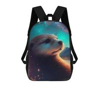 sinyumoney Sac À Dos Enfant 17 Pouces Imprimé En 3D, Motif Dessin Animé Otter Galaxy, Idéal Pour Les Voyages, Les Livres Et L'école.