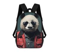 sinyumoney Sac À Dos Enfant 17 Pouces Imprimé En 3D, Motif Dessin Animé Panda Animal Funny, Idéal Pour Les Voyages, Les Livres Et L'école.