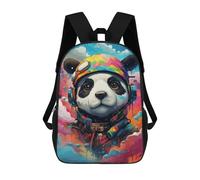 sinyumoney Sac À Dos Enfant 17 Pouces Imprimé En 3D, Motif Dessin Animé Panda Astronaut in Space Suit, Idéal Pour Les Voyages, Les Livres Et L'école.