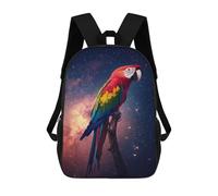 sinyumoney Sac À Dos Enfant 17 Pouces Imprimé En 3D, Motif Dessin Animé Parrot in Space -1, Idéal Pour Les Voyages, Les Livres Et L'école.