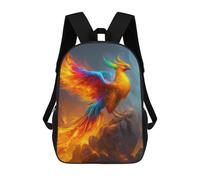 sinyumoney Sac À Dos Enfant 17 Pouces Imprimé En 3D, Motif Dessin Animé Phoenix Rising Mythical Bird Artwork, Idéal Pour Les Voyages, Les Livres Et L'école.