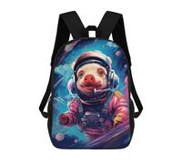 sinyumoney Sac À Dos Enfant 17 Pouces Imprimé En 3D, Motif Dessin Animé Pig Astronaut in Space, Idéal Pour Les Voyages, Les Livres Et L'école.