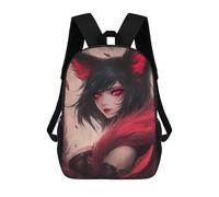 sinyumoney Sac À Dos Enfant 17 Pouces Imprimé En 3D, Motif Dessin Animé Red-Eyed Fox Fantasy Artwork, Idéal Pour Les Voyages, Les Livres Et L'école.