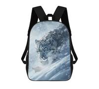 sinyumoney Sac À Dos Enfant 17 Pouces Imprimé En 3D, Motif Dessin Animé Snow Leopard Lurking, Idéal Pour Les Voyages, Les Livres Et L'école.