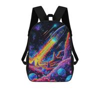 sinyumoney Sac À Dos Enfant 17 Pouces Imprimé En 3D, Motif Dessin Animé Space Adventure Rocket Launch, Idéal Pour Les Voyages, Les Livres Et L'école.