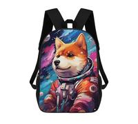 sinyumoney Sac À Dos Enfant 17 Pouces Imprimé En 3D, Motif Dessin Animé Space Dog Astronaut Art-25, Idéal Pour Les Voyages, Les Livres Et L'école.