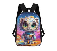 sinyumoney Sac À Dos Enfant 17 Pouces Imprimé En 3D, Motif Dessin Animé Space Leopard Adventure -1, Idéal Pour Les Voyages, Les Livres Et L'école.