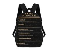 sinyumoney Sac À Dos Enfant 17 Pouces Imprimé En 3D, Motif Dessin Animé The 6 Keys To Success, Idéal Pour Les Voyages, Les Livres Et L'école.
