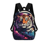 sinyumoney Sac À Dos Enfant 17 Pouces Imprimé En 3D, Motif Dessin Animé Tiger Astronaut Space Art Print-7, Idéal Pour Les Voyages, Les Livres Et L'école.