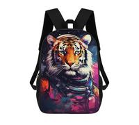 sinyumoney Sac À Dos Enfant 17 Pouces Imprimé En 3D, Motif Dessin Animé Tiger Astronaut Space Suit-5, Idéal Pour Les Voyages, Les Livres Et L'école.