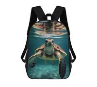 sinyumoney Sac À Dos Enfant 17 Pouces Imprimé En 3D, Motif Dessin Animé Turtle Water Sea, Idéal Pour Les Voyages, Les Livres Et L'école.