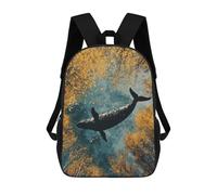 sinyumoney Sac À Dos Enfant 17 Pouces Imprimé En 3D, Motif Dessin Animé Whale in Autumn Forest-5, Idéal Pour Les Voyages, Les Livres Et L'école.