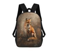 sinyumoney Sac À Dos Enfant 17 Pouces Imprimé En 3D, Motif Dessin Animé Wild Fox Portrait, Idéal Pour Les Voyages, Les Livres Et L'école.