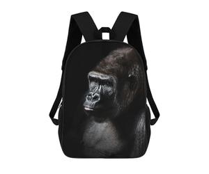 sinyumoney Sac À Dos Enfant 17 Pouces Imprimé En 3D, Motif Dessin Animé Wild Gorilla Face Poster, Idéal Pour Les Voyages, Les Livres Et L'école.