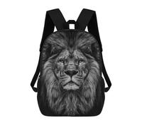 sinyumoney Sac À Dos Enfant 17 Pouces Imprimé En 3D, Motif Dessin Animé Wild Lion Head, Idéal Pour Les Voyages, Les Livres Et L'école.