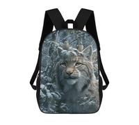 sinyumoney Sac À Dos Enfant 17 Pouces Imprimé En 3D, Motif Dessin Animé Winter Lynx with Birds-1, Idéal Pour Les Voyages, Les Livres Et L'école.