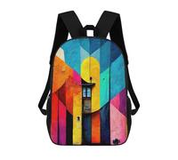 sinyumoney Sac À Dos Enfant Abstract Street Art II Sac À Dos Scolaire 3D Sac À Dos Scolaire Pour Enfants Sacs D'école Sac À Dos Tendance Avec Poche Sacs À Livres 17inch