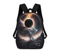 sinyumoney Sac À Dos Enfant Astronaut in Space Tunnel Sac À Dos Scolaire 3D Sac À Dos Scolaire Pour Enfants Sacs D'école Sac À Dos Tendance Avec Poche Sacs À Livres 17inch