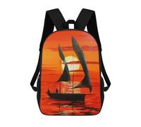sinyumoney Sac À Dos Enfant At Sunset Sac À Dos Scolaire 3D Sac À Dos Scolaire Pour Enfants Sacs D'école Sac À Dos Tendance Avec Poche Sacs À Livres 17inch