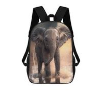 sinyumoney Sac À Dos Enfant Baby Elephant in Water Sac À Dos Scolaire 3D Sac À Dos Scolaire Pour Enfants Sacs D'école Sac À Dos Tendance Avec Poche Sacs À Livres 17inch