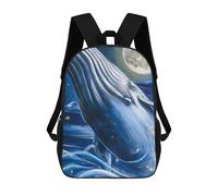 sinyumoney Sac À Dos Enfant Beautiful Whimsical Whale Sac À Dos Scolaire 3D Sac À Dos Scolaire Pour Enfants Sacs D'école Sac À Dos Tendance Avec Poche Sacs À Livres 17inch