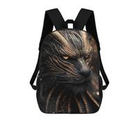 sinyumoney Sac À Dos Enfant Black Dragon with Gold Accents Sac À Dos Scolaire 3D Sac À Dos Scolaire Pour Enfants Sacs D'école Sac À Dos Tendance Avec Poche Sacs À Livres 17inch