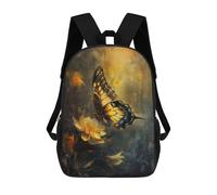 sinyumoney Sac À Dos Enfant Butterfly Flower Magical Sac À Dos Scolaire 3D Sac À Dos Scolaire Pour Enfants Sacs D'école Sac À Dos Tendance Avec Poche Sacs À Livres 17inch