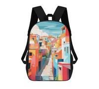 sinyumoney Sac À Dos Enfant Cancun Mexico Sac À Dos Scolaire 3D Sac À Dos Scolaire Pour Enfants Sacs D'école Sac À Dos Tendance Avec Poche Sacs À Livres 17inch