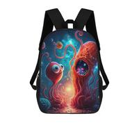 sinyumoney Sac À Dos Enfant, Cartable Alien Jellyfish Encounter Sac À Dos Grande Capacité Pour Élèves, Garçons, Filles, Adultes Et Adolescents 17inch