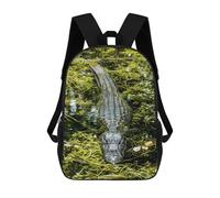 sinyumoney Sac À Dos Enfant, Cartable Alligator Sac À Dos Grande Capacité Pour Élèves, Garçons, Filles, Adultes Et Adolescents 17inch