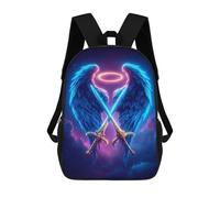 sinyumoney Sac À Dos Enfant, Cartable Angel Wings Sword Art Print Sac À Dos Grande Capacité Pour Élèves, Garçons, Filles, Adultes Et Adolescents 17inch