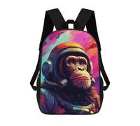 sinyumoney Sac À Dos Enfant, Cartable Ape Astronaut in Space Suit-4 Sac À Dos Grande Capacité Pour Élèves, Garçons, Filles, Adultes Et Adolescents 17inch