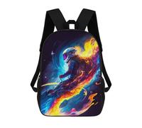 sinyumoney Sac À Dos Enfant, Cartable Astronaut in Flames -1 Sac À Dos Grande Capacité Pour Élèves, Garçons, Filles, Adultes Et Adolescents 17inch