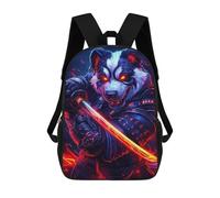 sinyumoney Sac À Dos Enfant, Cartable Bernard Dog Samurai Warrior Animal Sac À Dos Grande Capacité Pour Élèves, Garçons, Filles, Adultes Et Adolescents 17inch