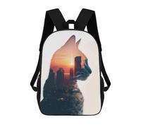 sinyumoney Sac À Dos Enfant, Cartable Cat in City Exposure Sac À Dos Grande Capacité Pour Élèves, Garçons, Filles, Adultes Et Adolescents 17inch