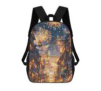 sinyumoney Sac À Dos Enfant, Cartable City Streets Under Fireworks Display Sac À Dos Grande Capacité Pour Élèves, Garçons, Filles, Adultes Et Adolescents 17inch