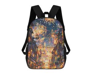 sinyumoney Sac À Dos Enfant, Cartable City Streets Under Fireworks Display Sac À Dos Grande Capacité Pour Élèves, Garçons, Filles, Adultes Et Adolescents 17inch