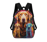 sinyumoney Sac À Dos Enfant, Cartable Colorful Dogs Abstract Art Sac À Dos Grande Capacité Pour Élèves, Garçons, Filles, Adultes Et Adolescents 17inch