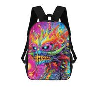 sinyumoney Sac À Dos Enfant, Cartable Colorful Dragon Illustration -2 Sac À Dos Grande Capacité Pour Élèves, Garçons, Filles, Adultes Et Adolescents 17inch