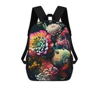 sinyumoney Sac À Dos Enfant, Cartable Colorful Flower Paint Sac À Dos Grande Capacité Pour Élèves, Garçons, Filles, Adultes Et Adolescents 17inch