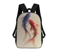 sinyumoney Sac À Dos Enfant, Cartable Colorful Koi Fish Painting-11 Sac À Dos Grande Capacité Pour Élèves, Garçons, Filles, Adultes Et Adolescents 17inch