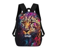 sinyumoney Sac À Dos Enfant, Cartable Colorful Leopard Portrait -19 Sac À Dos Grande Capacité Pour Élèves, Garçons, Filles, Adultes Et Adolescents 17inch