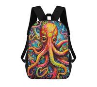 sinyumoney Sac À Dos Enfant, Cartable Colorful Octopus Artwork-10 Sac À Dos Grande Capacité Pour Élèves, Garçons, Filles, Adultes Et Adolescents 17inch