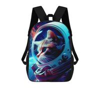 sinyumoney Sac À Dos Enfant, Cartable Cosmic Cat Explorer-3 Sac À Dos Grande Capacité Pour Élèves, Garçons, Filles, Adultes Et Adolescents 17inch