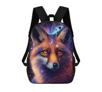 sinyumoney Sac À Dos Enfant, Cartable Cosmic Fox Portrait-20 Sac À Dos Grande Capacité Pour Élèves, Garçons, Filles, Adultes Et Adolescents 17inch