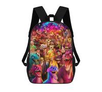 sinyumoney Sac À Dos Enfant, Cartable Dinosaur Carnival Celebration Sac À Dos Grande Capacité Pour Élèves, Garçons, Filles, Adultes Et Adolescents 17inch